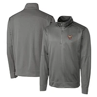 Men's Cutter & Buck Gray El Paso Chihuahuas Clique Helsa Performance Half-Zip Knit Pullover