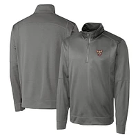 Men's Cutter & Buck Gray El Paso Chihuahuas Clique Helsa Performance Half-Zip Knit Pullover