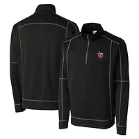 Men's Cutter & Buck  Black Fort Wayne TinCaps Clique Helsa Performance Half-Zip Knit Pullover