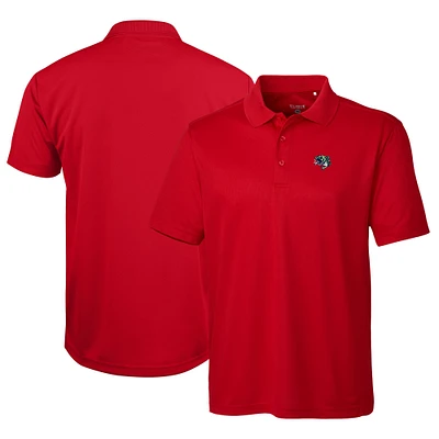 Men's Cutter & Buck  Red Gwinnett Stripers Clique Ice Pique Tech Polo