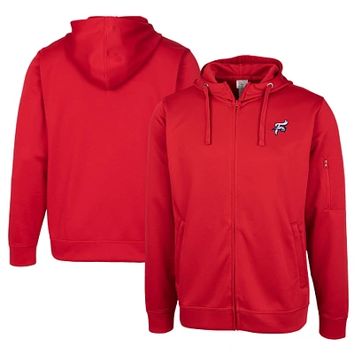 Unisex Cutter & Buck Red Reading Fightin Phils Clique Lift Eco Performance Full-Zip Hoodie