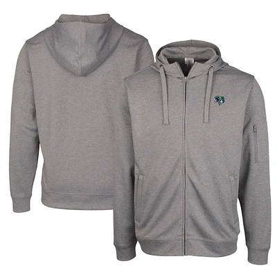 Unisex Cutter & Buck Gray Gwinnett Stripers Clique Lift Eco Performance Full-Zip Hoodie