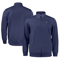 Unisex Cutter & Buck Navy Gwinnett Stripers Clique Lift Eco Performance Full-Zip Jacket