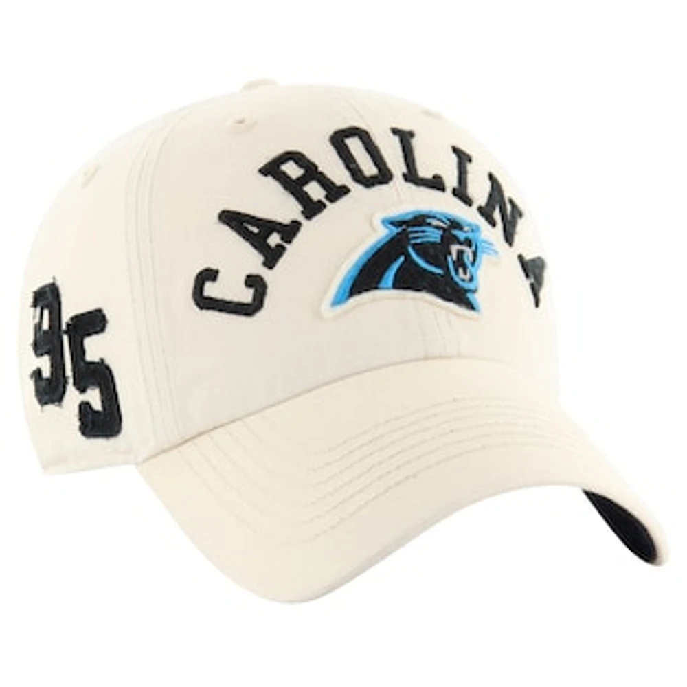 Men's '47 Cream Carolina Panthers  Clubhouse Faber Clean Up Adjustable Hat