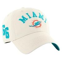 Men's '47 Cream Miami Dolphins  Clubhouse Faber Clean Up Adjustable Hat