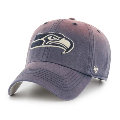 Men's '47  College Navy Seattle Seahawks Dusted Relaxed Clean Up Adjustable Hat