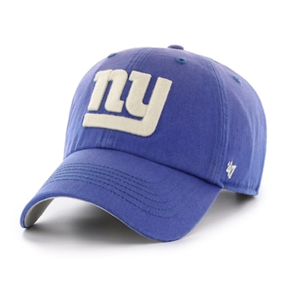 Men's '47  Royal New York Giants Dusted Relaxed Clean Up Adjustable Hat