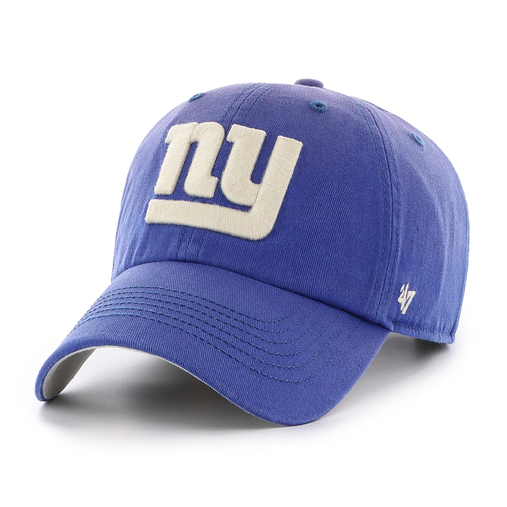 Men's '47  Royal New York Giants Dusted Relaxed Clean Up Adjustable Hat