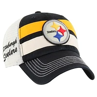 Men's '47 Black Pittsburgh Steelers Clubhouse Boon Clean-Up Trucker Adjustable Hat