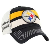 Men's '47 Black Pittsburgh Steelers Clubhouse Boon Clean-Up Trucker Adjustable Hat