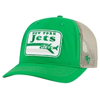 Men's '47 Kelly Green/Natural New York Jets Campscape Relaxed Trucker Adjustable Hat