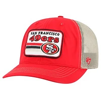 Men's '47 Scarlet/Natural San Francisco 49ers Campscape Relaxed Trucker Adjustable Hat