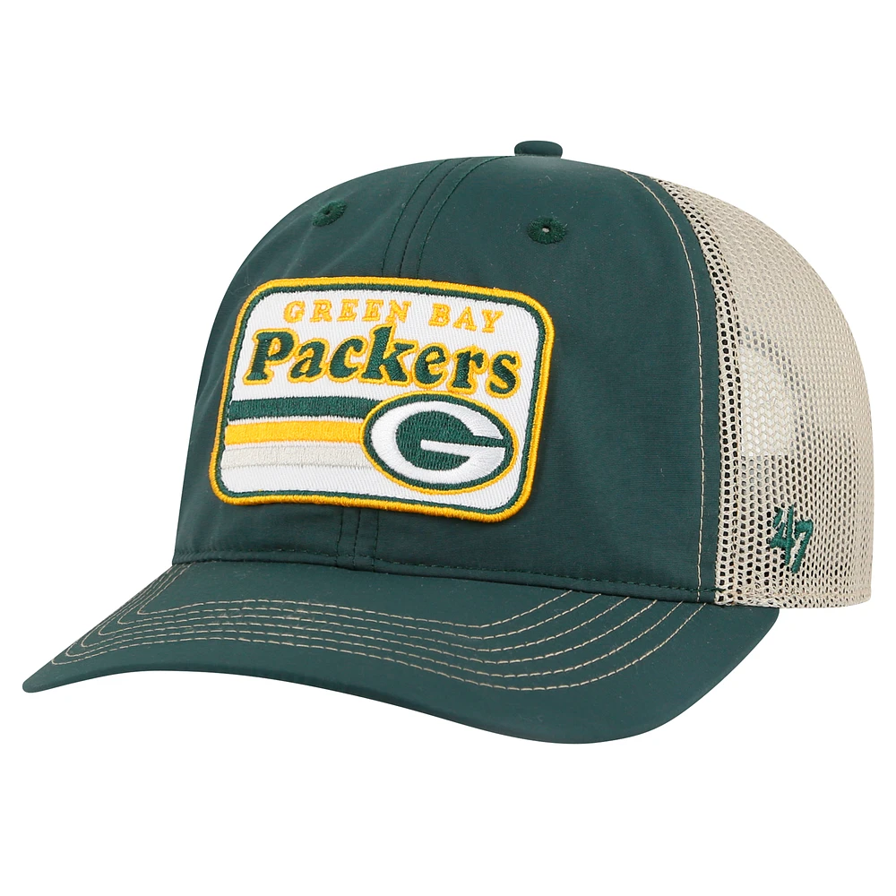 Men's '47 Green/Natural Green Bay Packers Campscape Relaxed Trucker Adjustable Hat