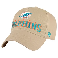 Men's '47 Khaki Miami Dolphins Powell MVP Adjustable Hat