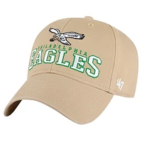 Men's '47 Khaki Philadelphia Eagles Powell MVP Adjustable Hat