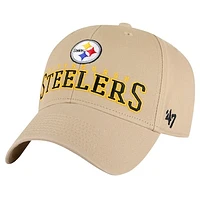 Men's '47 Khaki Pittsburgh Steelers Powell MVP Adjustable Hat