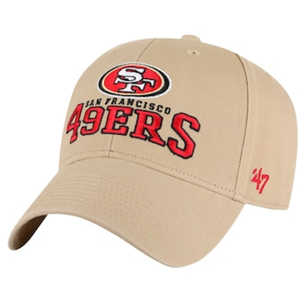 Men's '47 Khaki San Francisco 49ers Powell MVP Adjustable Hat