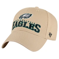 Men's '47 Khaki Philadelphia Eagles Powell MVP Adjustable Hat