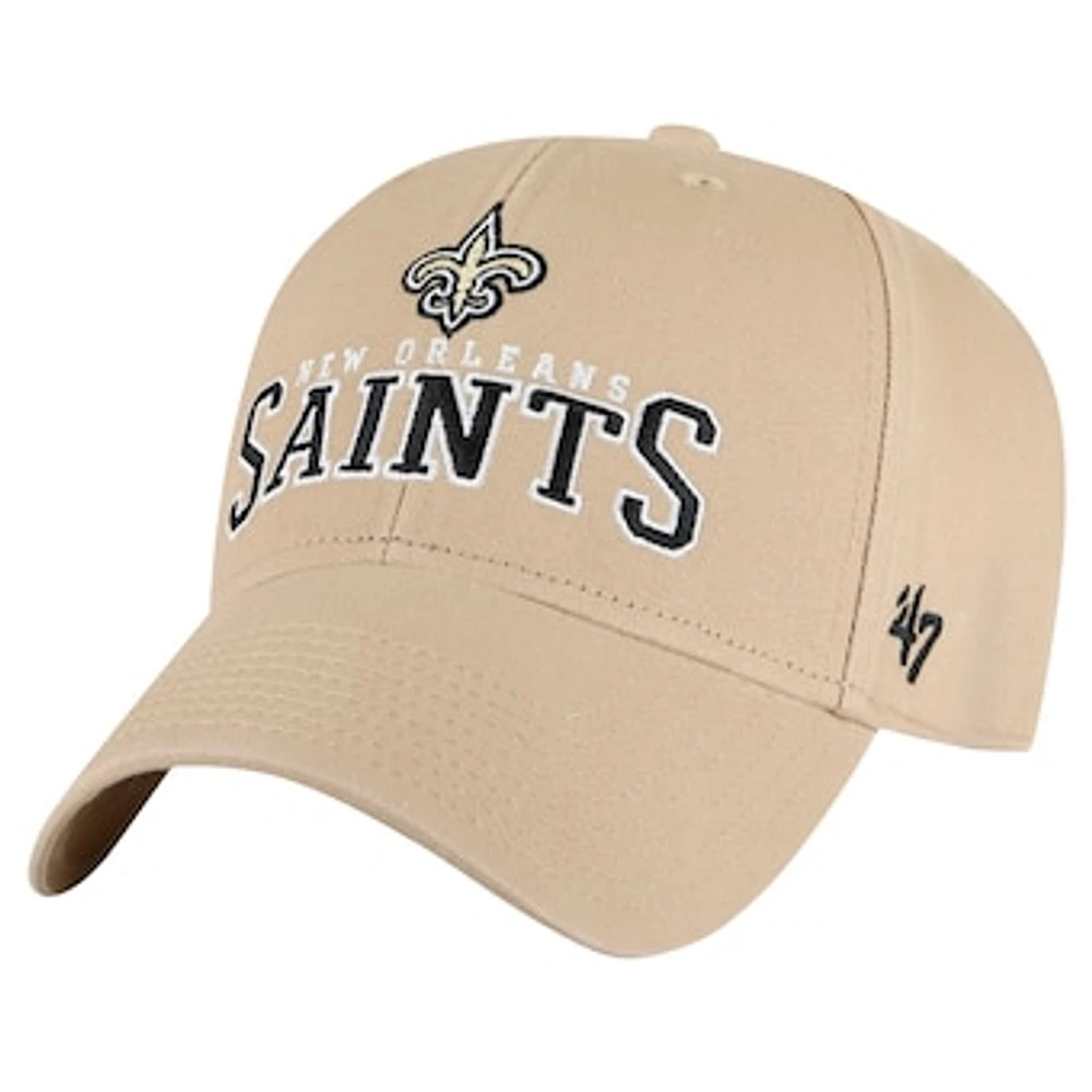 Men's '47 Khaki New Orleans Saints Powell MVP Adjustable Hat