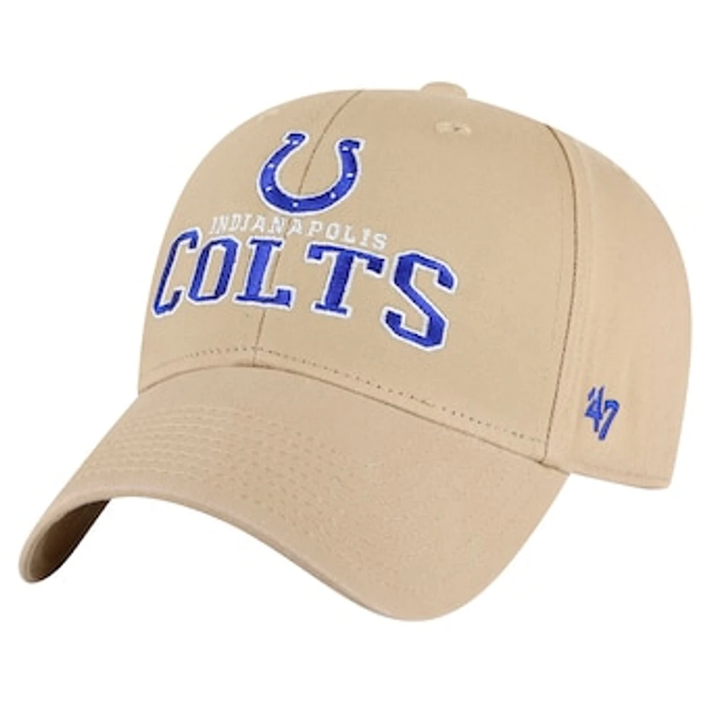 Men's '47 Khaki Indianapolis Colts Powell MVP Adjustable Hat