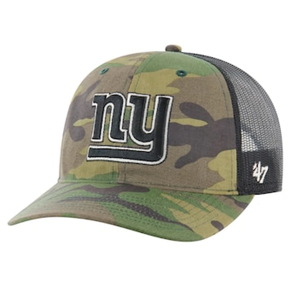 Men's '47 Camo New York Giants Trucker Adjustable Hat