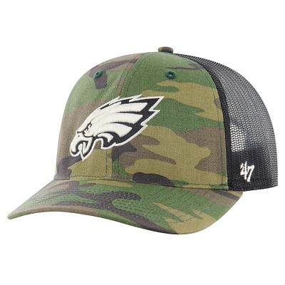 Men's '47 Camo Philadelphia Eagles Trucker Adjustable Hat