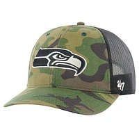 Men's '47 Camo Seattle Seahawks Trucker Adjustable Hat