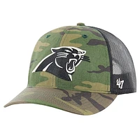 Men's '47 Camo Carolina Panthers Trucker Adjustable Hat