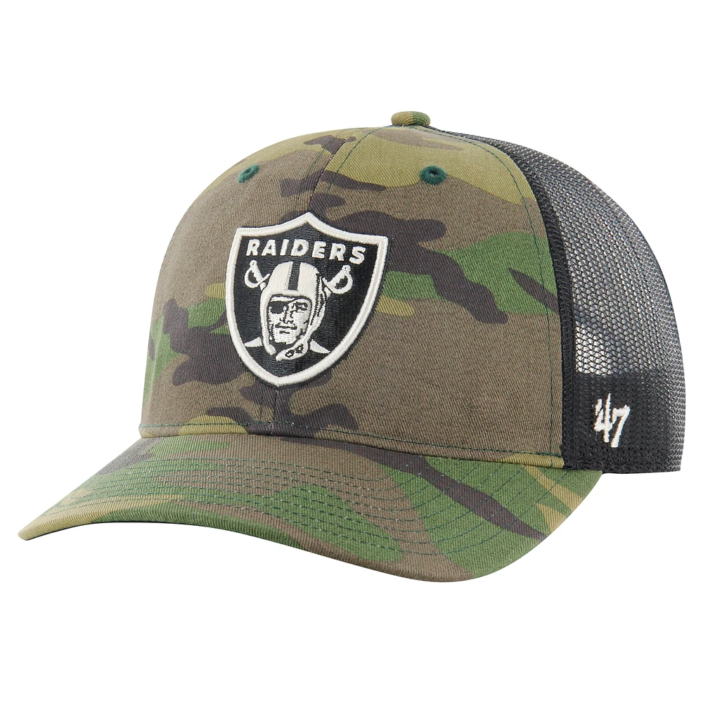 Men's '47 Camo Las Vegas Raiders Trucker Adjustable Hat