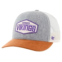 Men's '47 Heather Gray Minnesota Vikings Drover Trucker Adjustable Hat