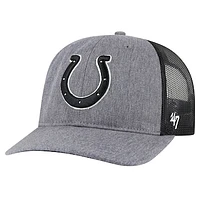 Men's '47 Heather Charcoal Indianapolis Colts Carbon Trucker Adjustable Hat