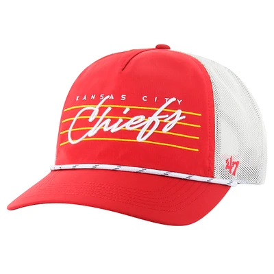 Men's '47 Red/White Kansas City Chiefs Downburst Relaxed Hitch Trucker Adjustable Hat