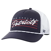 Men's '47 Navy/White New England Patriots Downburst Relaxed Hitch Trucker Adjustable Hat