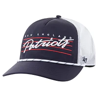 Men's '47 Navy/White New England Patriots Downburst Relaxed Hitch Trucker Adjustable Hat