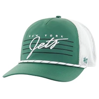 Men's '47 Green/White New York Jets Downburst Relaxed Hitch Trucker Adjustable Hat