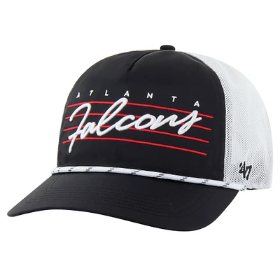 Men's '47 Black/White Atlanta Falcons Downburst Relaxed Hitch Trucker Adjustable Hat