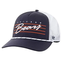 Men's '47 Navy/White Chicago Bears Downburst Relaxed Hitch Trucker Adjustable Hat