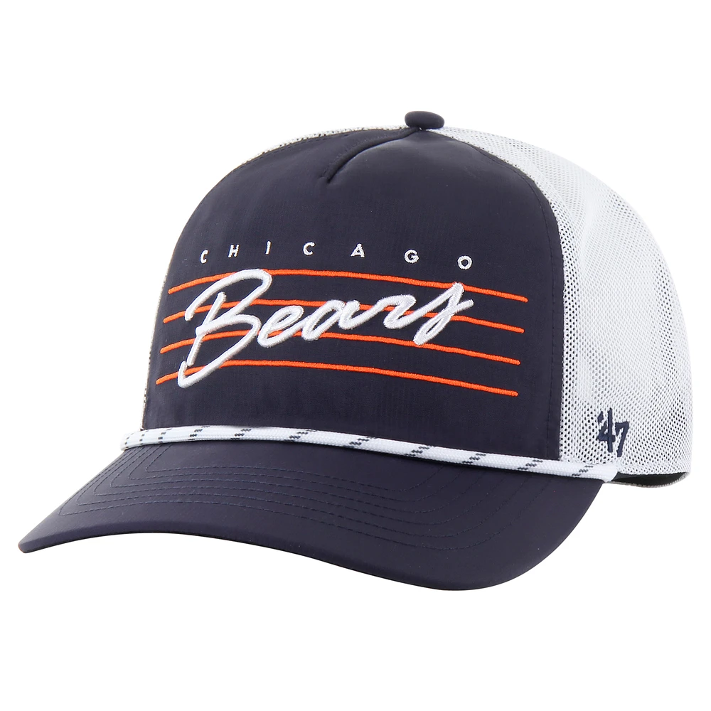 Men's '47 Navy/White Chicago Bears Downburst Relaxed Hitch Trucker Adjustable Hat