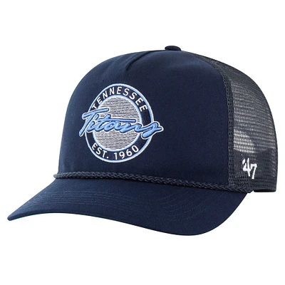 Men's '47 Navy Tennessee Titans Promenade Hitch Trucker Adjustable Hat