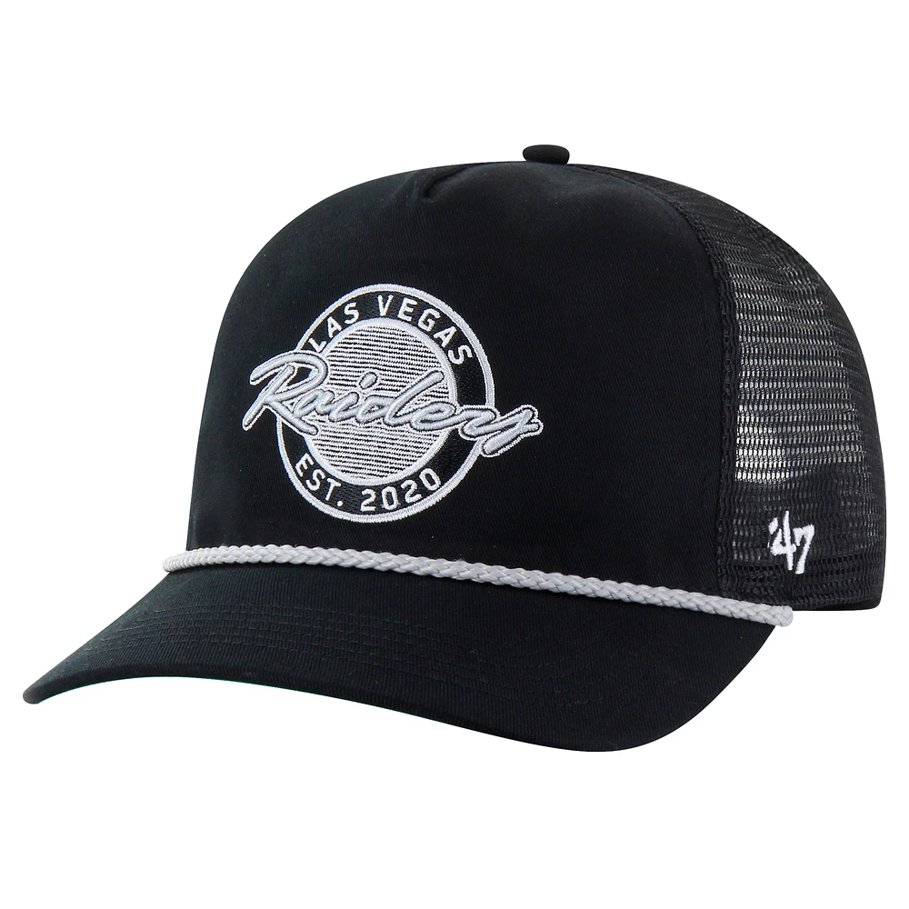 Men's '47 Black Las Vegas Raiders Promenade Hitch Trucker Adjustable Hat