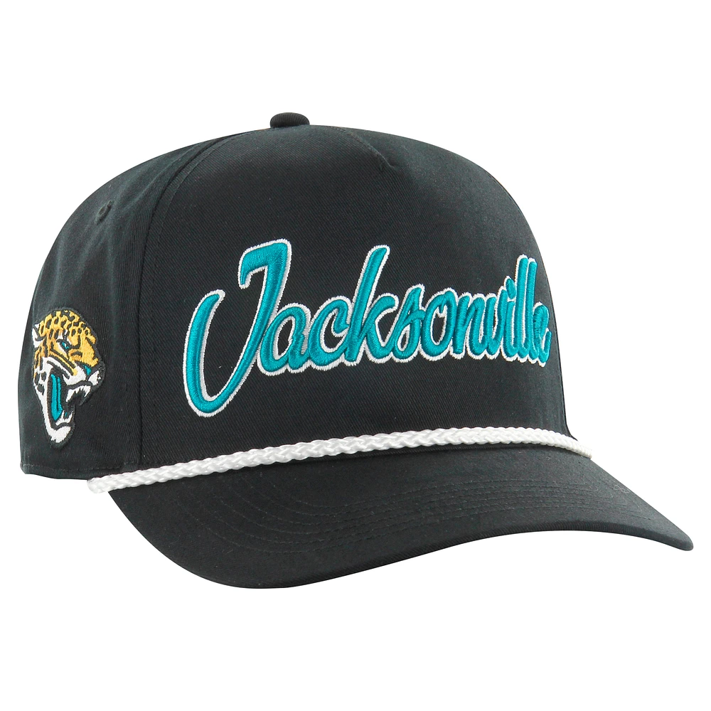 Men's '47 Black Jacksonville Jaguars Overhand Hitch Adjustable Hat