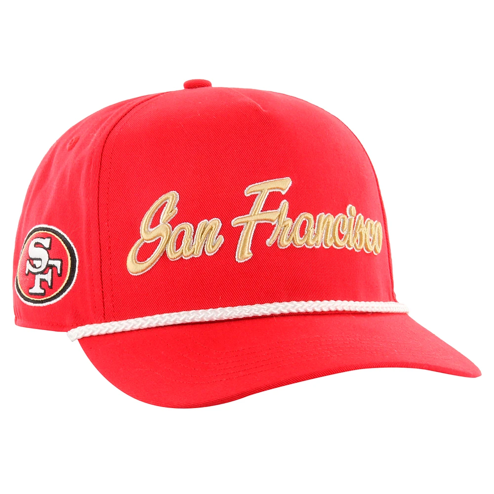 Men's '47 Scarlet San Francisco 49ers Overhand Hitch Adjustable Hat