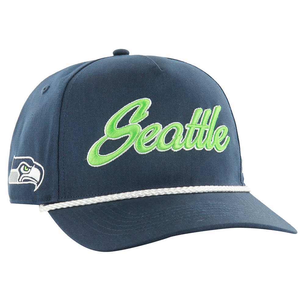 Men's '47 College Navy Seattle Seahawks Overhand Hitch Adjustable Hat