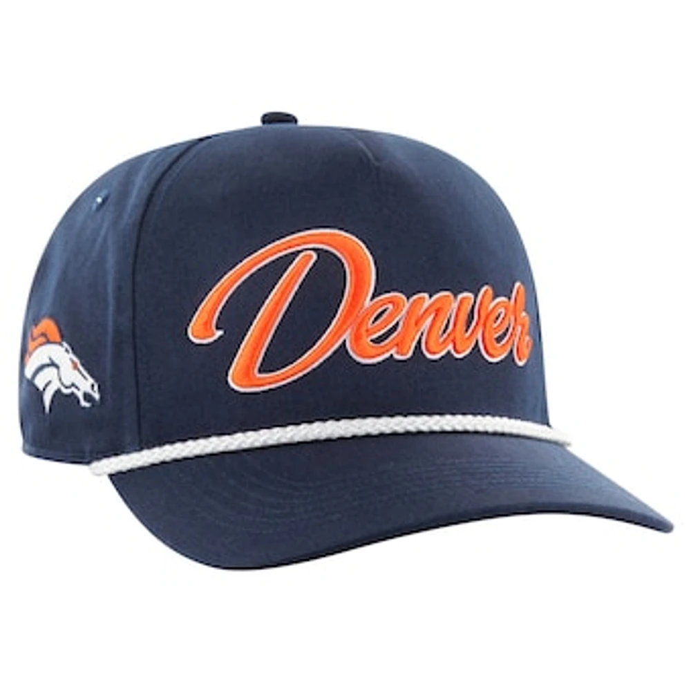 Men's '47 Navy Denver Broncos Overhand Hitch Adjustable Hat