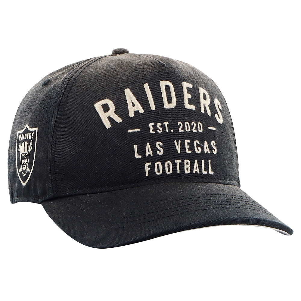 Men's '47 Black Las Vegas Raiders Dusted Laramie Hitch Adjustable Hat