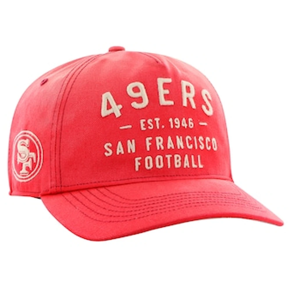 Men's '47 Scarlet San Francisco 49ers Dusted Laramie Hitch Adjustable Hat