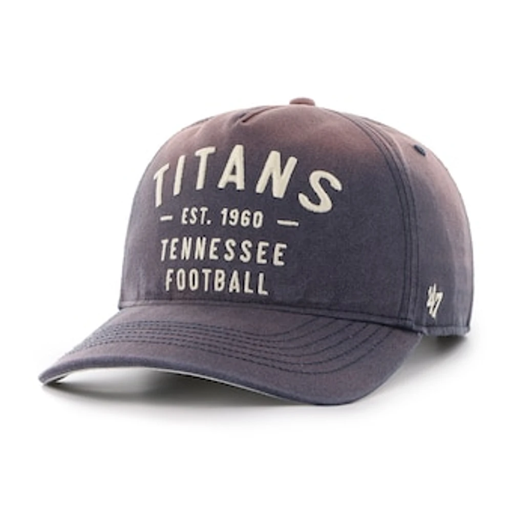 Men's '47 Navy Tennessee Titans Dusted Laramie Unstructured Hitch Adjustable Hat