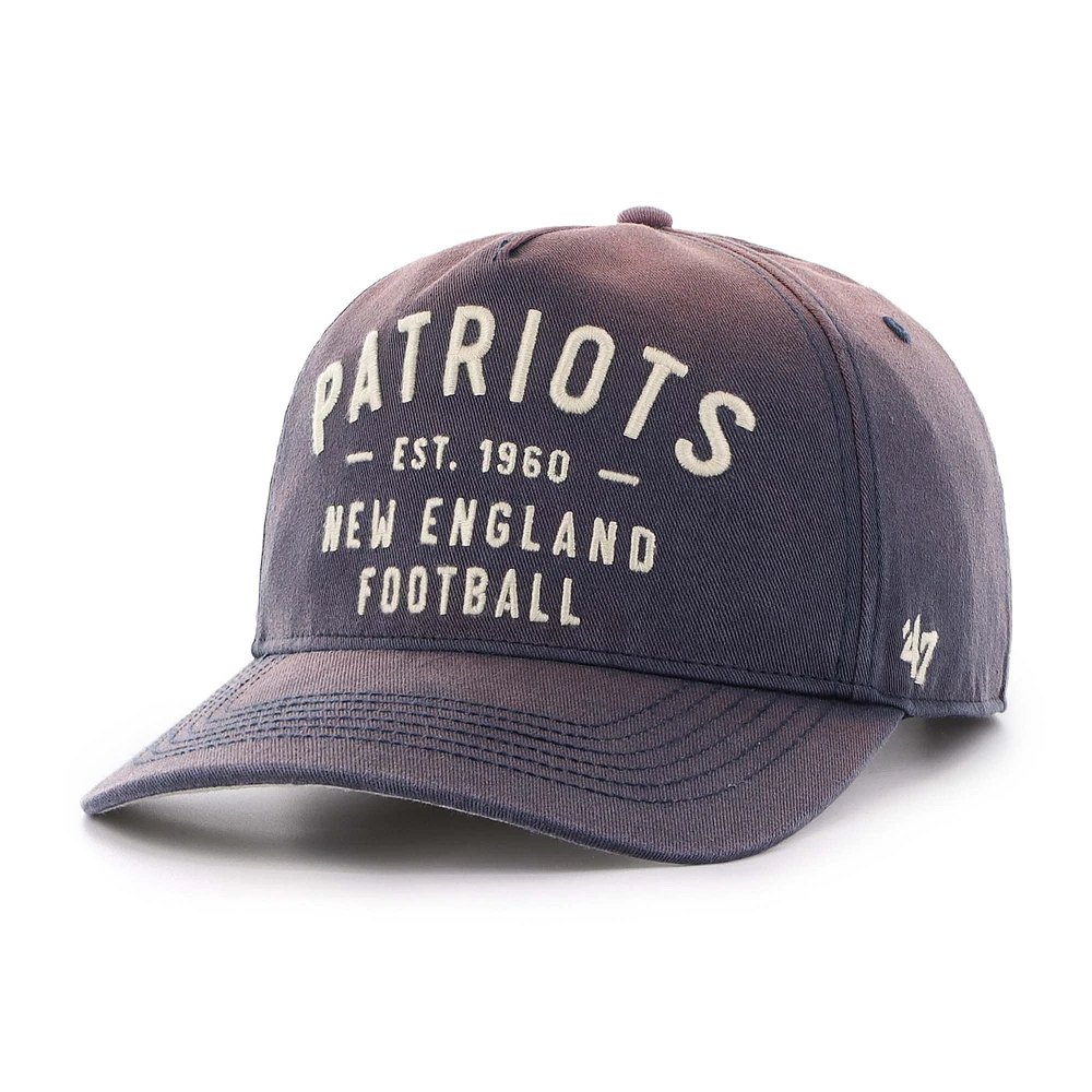 Men's '47 Navy New England Patriots Dusted Laramie Unstructured Hitch Adjustable Hat