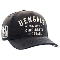 Men's '47 Black Cincinnati Bengals Dusted Laramie Unstructured Hitch Adjustable Hat