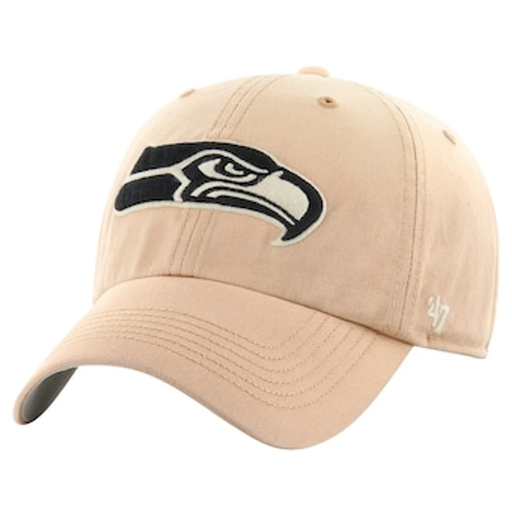 Men's '47 Khaki Seattle Seahawks Dusted Relaxed Franchise Fitted Hat